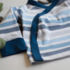 Wickelshirt_Stripes blau Baby Wickelshirt, Babyshirt, Babyoberteil, Babypulli, Wickelpulli